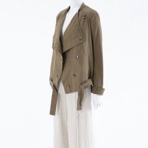 Blouse émeraude J.O.A. (Just One Answer) - Col Large, Manches 3/4 - Taille XS - 100% Polyester - Neuf